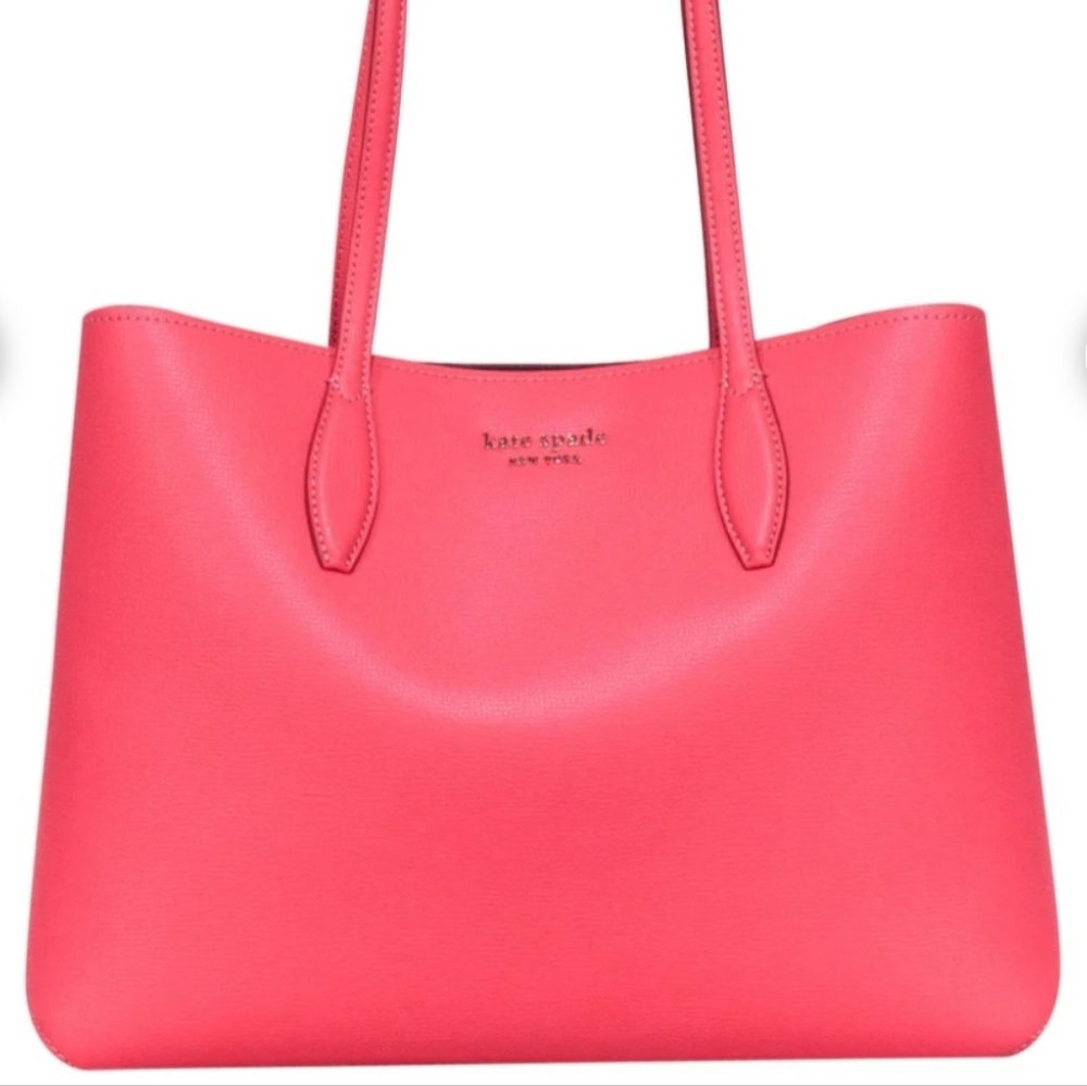 Coral pink large Kate Spade tote